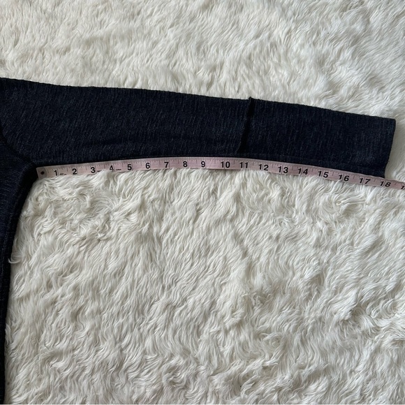 Free People We The Free Sweater Split Back Turtleneck Top Dark Gray S - Picture 12 of 12